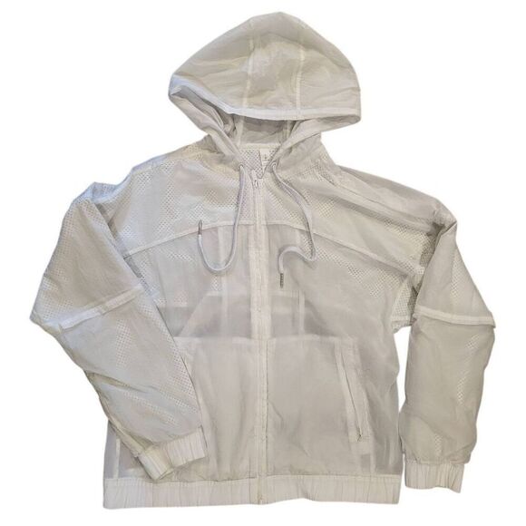 Lululemon Jacket Women's 6 Small White Refined Translucent Cropped Rain - Picture 2 of 8